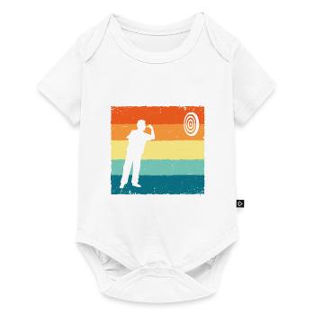 Retro Graphic Dart Player Darts Dartboard Bullseye - Baby Premium short-sleeve bodysuit - white - Front