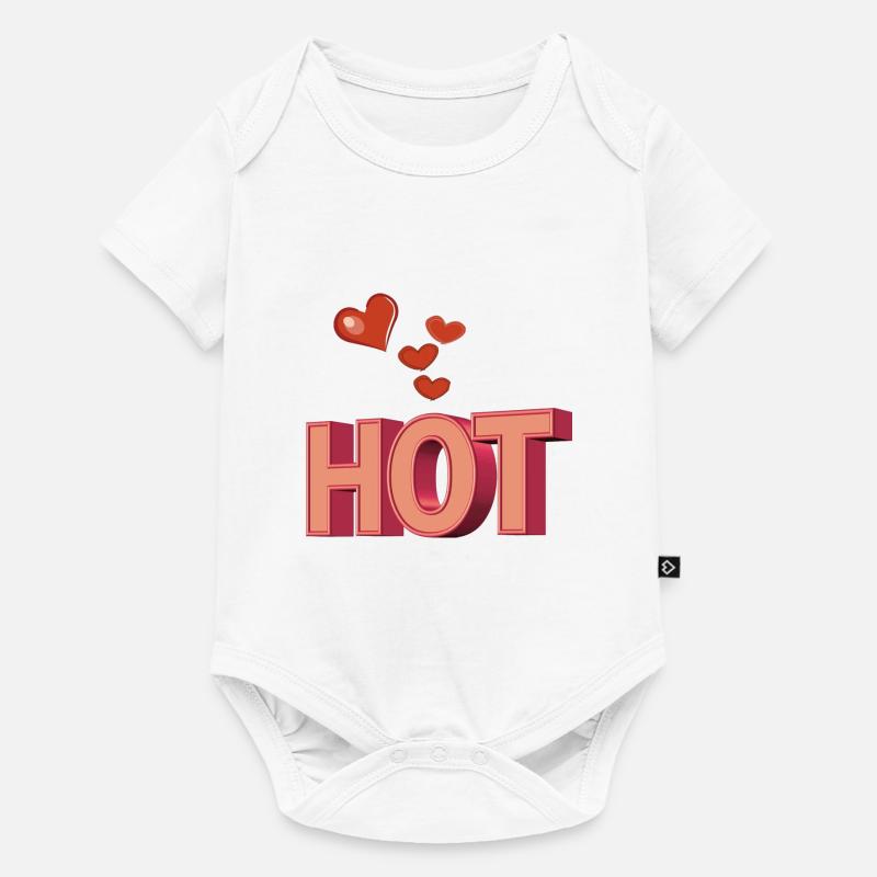 Hot - Body à manches courtes Premium Bébé - blanc
