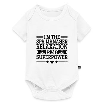 SPA-Manager Job Wellness Lustiges SPA-Management Sayi - Baby Premium Kurzarmbody - Weiß - Vorne