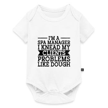 SPA-Manager Job Wellness Lustiges SPA-Management Sayi - Baby Premium Kurzarmbody - Weiß - Vorne