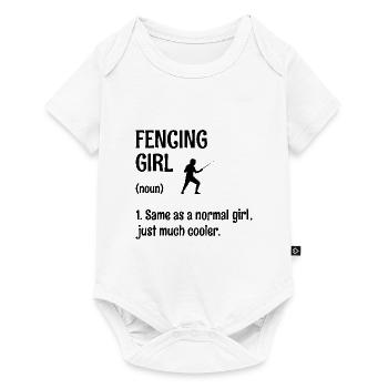 Fencing Girl Same As A Normal Girl Just Much - Baby Premium short-sleeve bodysuit - white - Front