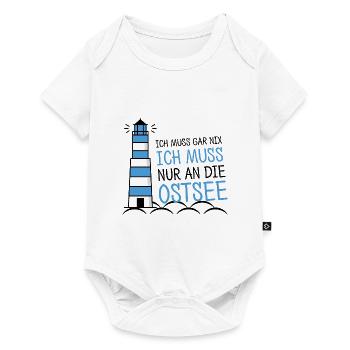 Meer Ich Muss Garnix Ich Muss Nur An die Ostsee St - Baby Premium Kurzarmbody - Weiß - Vorne