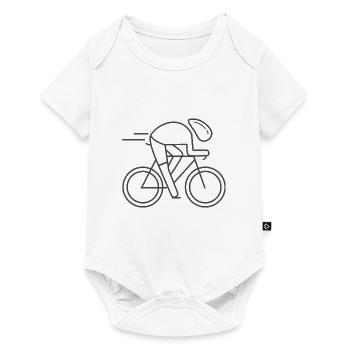 velo vélo vélos velos cycliste vélo de route - Body à manches courtes Premium Bébé - blanc - Devant