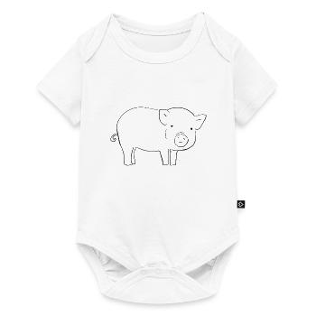 Pig Symbol Animal - Baby Premium short-sleeve bodysuit - white - Front