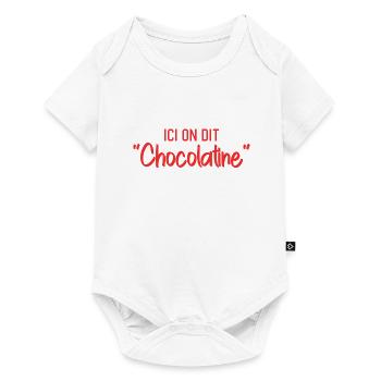 Ici On Dit Chocolatine - Body à manches courtes Premium Bébé - blanc - Devant