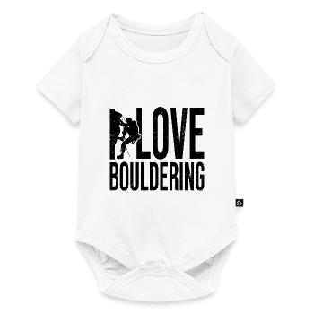 I Love Bouldering Rock Boulder Rock Climber Climbi - Baby Premium Kurzarmbody - Weiß - Vorne