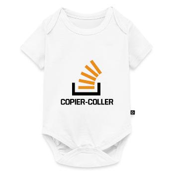Copier Coller Programmer Software Developer Nerd G - Baby Premium Kurzarmbody - Weiß - Vorne