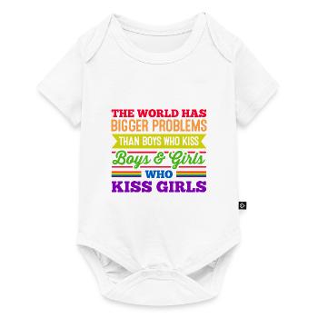 The World Has Bigger Problems Than Boys Who Kiss B - Baby Premium Kurzarmbody - Weiß - Vorne