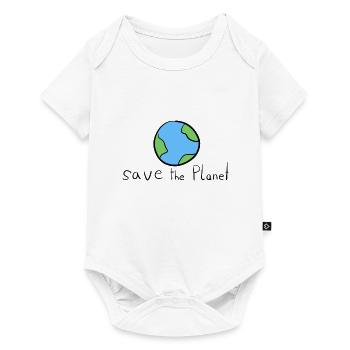 save the planet Earth symbol - Baby Premium short-sleeve bodysuit - white - Front