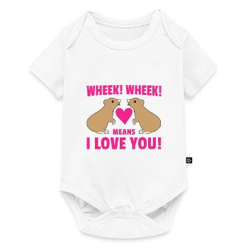 Wheek Wheek Graphic Guinea Pig Owner Pet Cavy Anim - Baby Premium Kurzarmbody - Weiß - Vorne