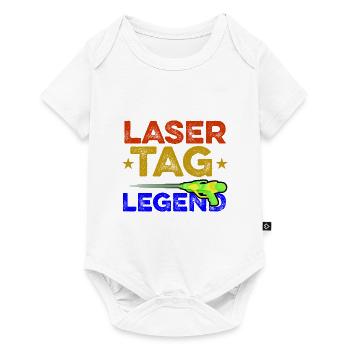 Most Valuable Lasertag Legend Lasergame Lasertag P - Baby Premium Kurzarmbody - Weiß - Vorne