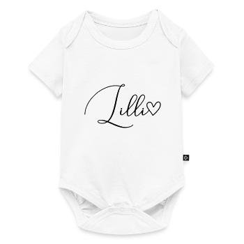 Lilli Name Vorname Mädchen - Baby Premium Kurzarmbody - Weiß - Vorne