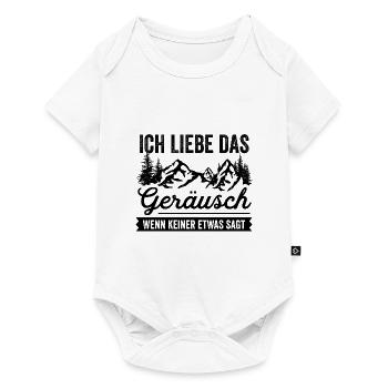 Wandern Ich Liebe Das Geräusch Wenn Keiner Etwas S - Baby Premium Kurzarmbody - Weiß - Vorne