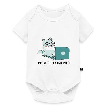 I'm A Purrgrammer Coder Software Developer Compute - Baby Premium Kurzarmbody - Weiß - Vorne