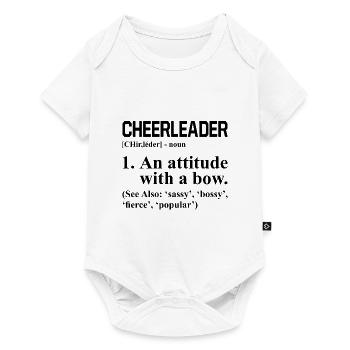 Cheerleader Noun Defintion Cheerleading Cheerdance - Baby Premium Kurzarmbody - Weiß - Vorne