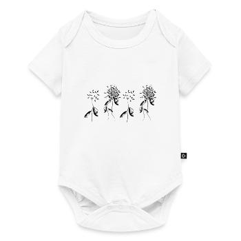 vier pflanzen blumen blume - Baby Premium Kurzarmbody - Weiß - Vorne