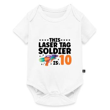 Laser Tag Squad Graphic Lasertag Player Lasertag P - Baby Premium Kurzarmbody - Weiß - Vorne