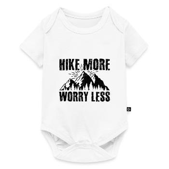Hike More Worry Less Hiking Trekking Hiker Nature - Baby Premium Kurzarmbody - Weiß - Vorne