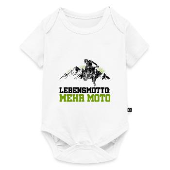 Lebensmotto Mehr Moto Enduro Motocross Motorrad Bi - Baby Premium Kurzarmbody - Weiß - Vorne