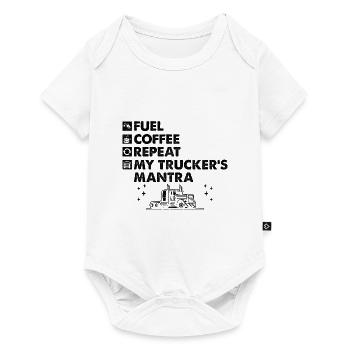 Camionneur Conduisant Papa Camionneur Père Chauffeur De Camion - Body à manches courtes Premium Bébé - blanc - Devant