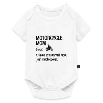 Maman de moto identique à une maman normale, juste beaucoup cool - Body à manches courtes Premium Bébé - blanc - Devant