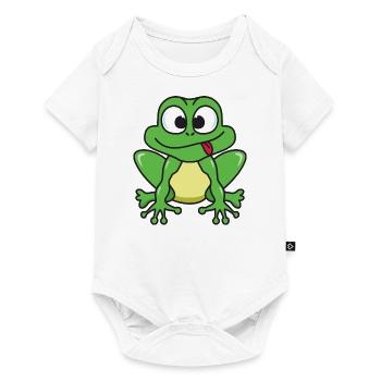 Frosch - Baby Premium Kurzarmbody - Weiß - Vorne