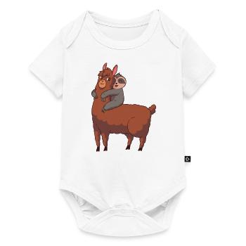 Lama Sloth - Body à manches courtes Premium Bébé - blanc - Devant