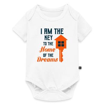 Cadeau immobilier - Body à manches courtes Premium Bébé - blanc - Devant