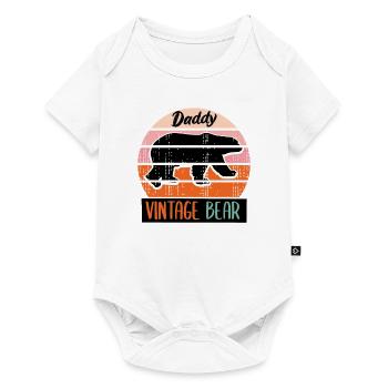 Daddy Vintage Bear, Papa Bear - Body à manches courtes Premium Bébé - blanc - Devant