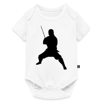 Ninja - Baby Premium Kurzarmbody - Weiß - Vorne