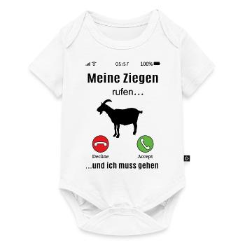 Ziege Ziegenbock Ziegen Landwirt Ziegenwirt lustig - Baby Premium Kurzarmbody - Weiß - Vorne