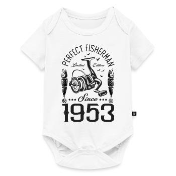 1953 anniversary 70 years gift fishing fisherman - Baby Premium short-sleeve bodysuit - white - Front
