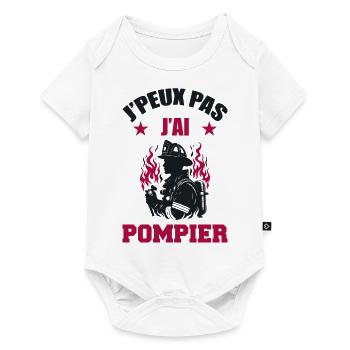 Je peux Pas J'ai Pompier - Body à manches courtes Premium Bébé - blanc - Devant