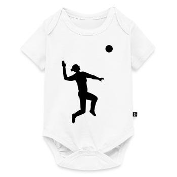 Graceful Volleyball Jump Black - Baby Premium short-sleeve bodysuit - white - Front