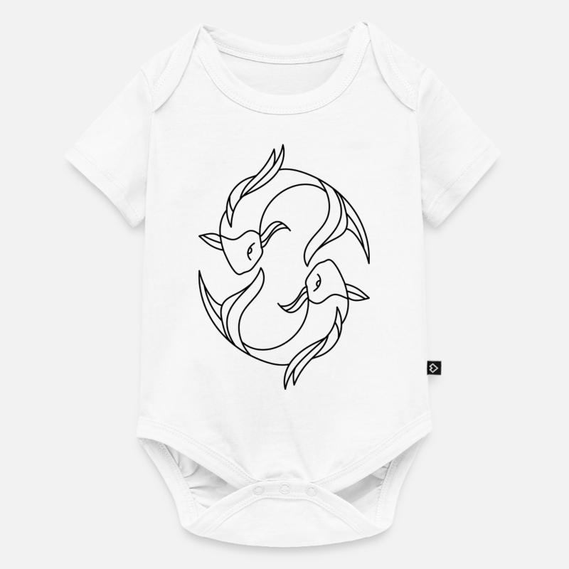 Fish - Pisces - Baby Premium short-sleeve bodysuit - white
