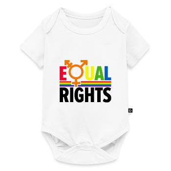 Equal Rights Gay Pride Rainbow Bisexual Love Lgbtq - Baby Premium Kurzarmbody - Weiß - Vorne