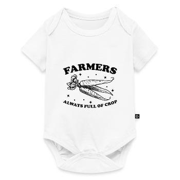 Farmers Are So Full Of Crop Agriculture Tractor Dr - Baby Premium Kurzarmbody - Weiß - Vorne