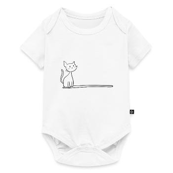 Ligne mignonne caressée par chat - Body à manches courtes Premium Bébé - blanc - Devant