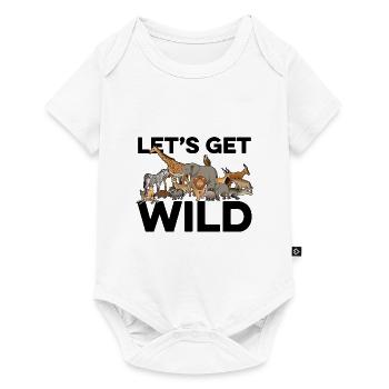 Let's Get Wild Animal Lover Animal Keeper Zoo Keep - Baby Premium Kurzarmbody - Weiß - Vorne