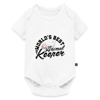 Worl's Best Animal Keeper Animal Lover Zookeeper Z - Baby Premium Kurzarmbody - Weiß - Vorne