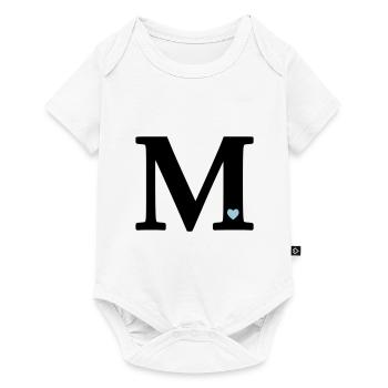 Letter M Initial Letter - Baby Premium short-sleeve bodysuit - white - Front