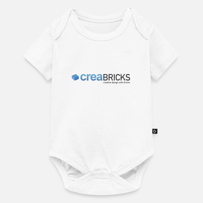 CREABRICKS - Baby Premium Kurzarmbody - Weiß