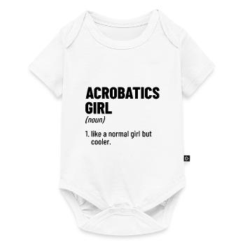 Girl Graphic Gymnast Gymnastics Acrobat Acrobatics - Baby Premium Kurzarmbody - Weiß - Vorne