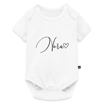 Nora Surname First Name Girl - Baby Premium short-sleeve bodysuit - white - Front