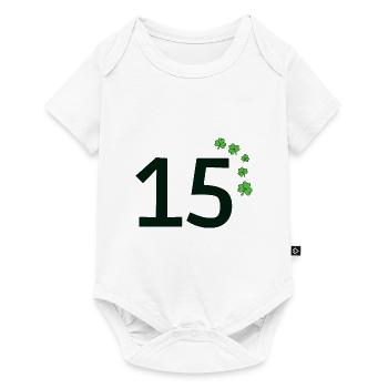 15 - Baby Premium Kurzarmbody - Weiß - Vorne