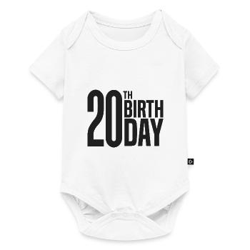 20e anniversaire - Body à manches courtes Premium Bébé - blanc - Devant