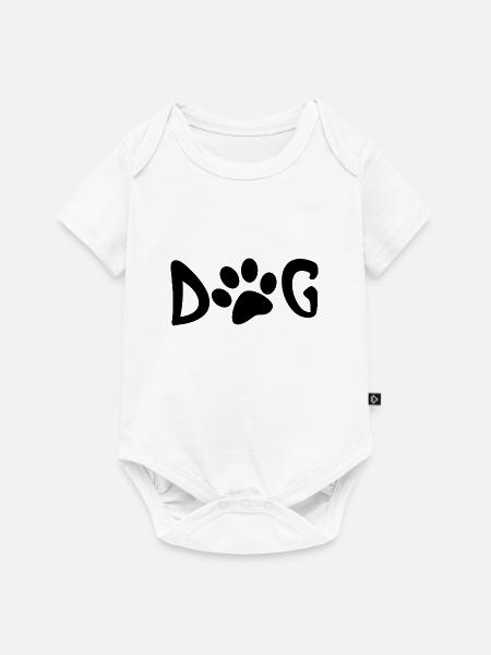 Fußabdruck des Hundes - Baby Premium Kurzarmbody - Weiß