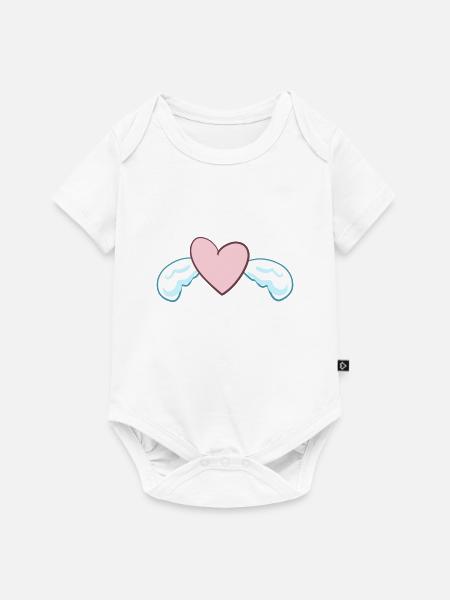 Engel Herz symbol liebe - Baby Premium Kurzarmbody - Weiß