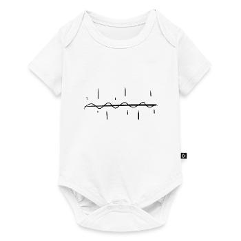 wave line stroke pattern wavy - Baby Premium short-sleeve bodysuit - white - Front