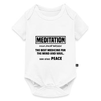 Meditation Noun Definition Meditate Relaxation Spi - Baby Premium Kurzarmbody - Weiß - Vorne
